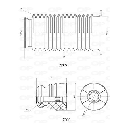 kit de protection complet (cache poussière) OPEN PARTS