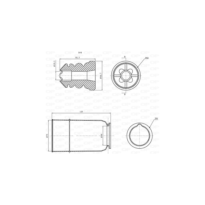kit de protection complet (cache poussière) OPEN PARTS