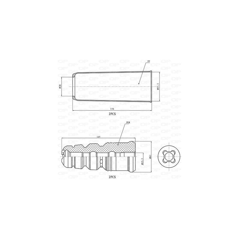 kit de protection complet (cache poussière) OPEN PARTS