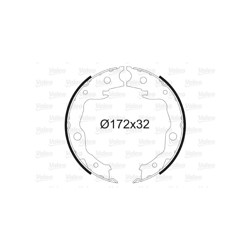 Jeu de mâchoires de frein (frein de stationnement) VALEO
