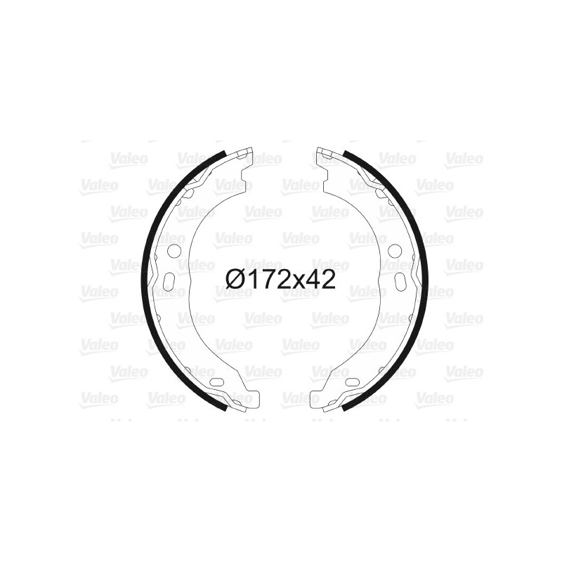 Jeu de mâchoires de frein (frein de stationnement) VALEO