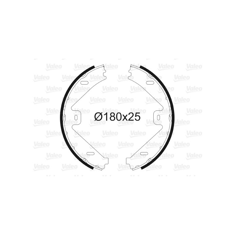 Jeu de mâchoires de frein (frein de stationnement) VALEO