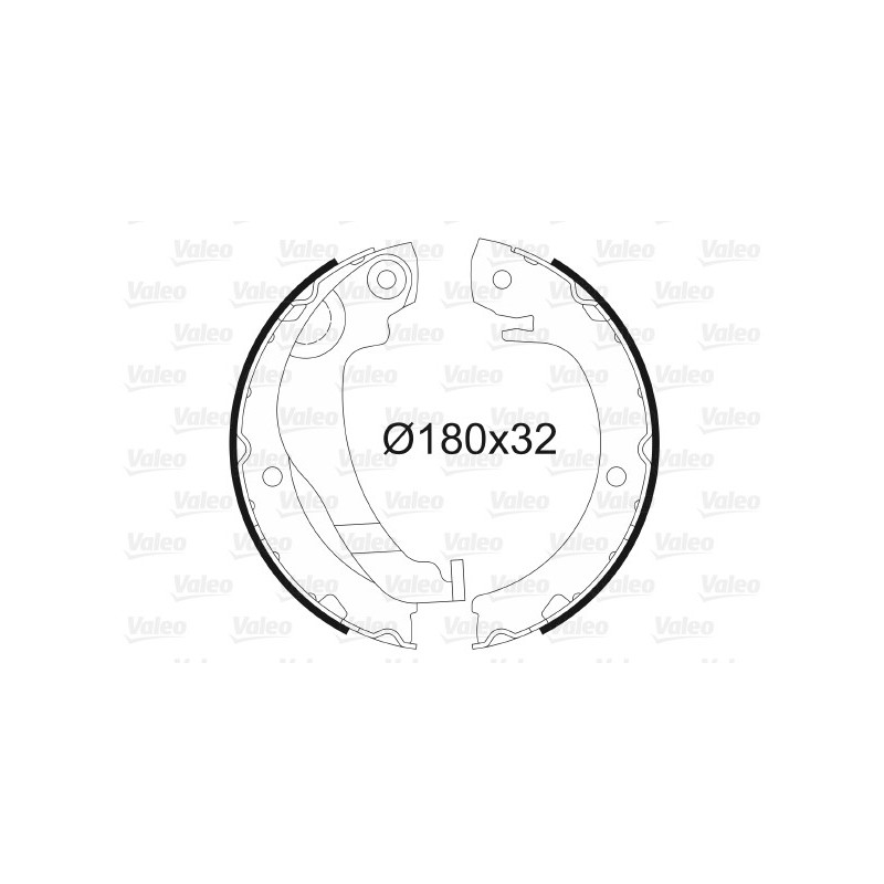 Jeu de mâchoires de frein (frein de stationnement) VALEO