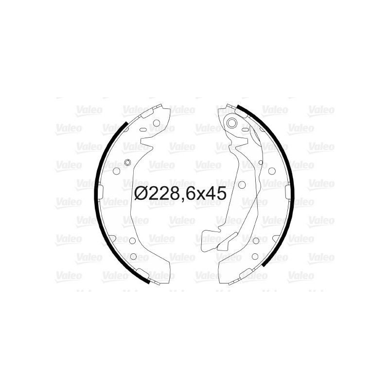 Jeu de mâchoires de frein VALEO
