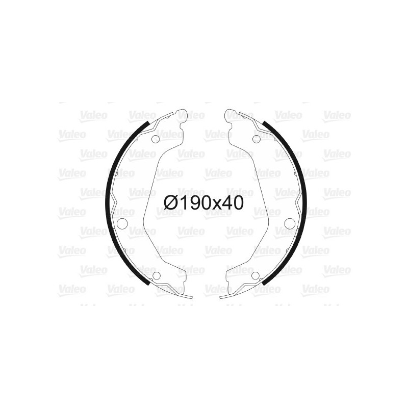 Jeu de mâchoires de frein (frein de stationnement) VALEO
