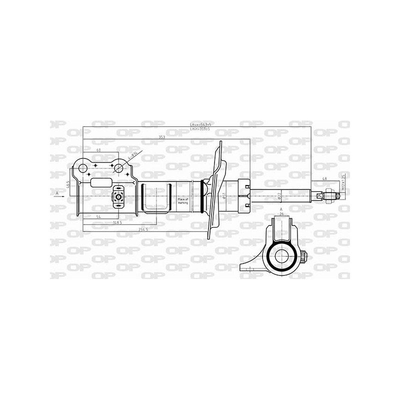 Amortisseur (à l'unité) OPEN PARTS