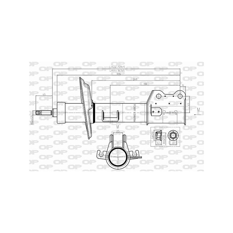 Amortisseur (à l'unité) OPEN PARTS