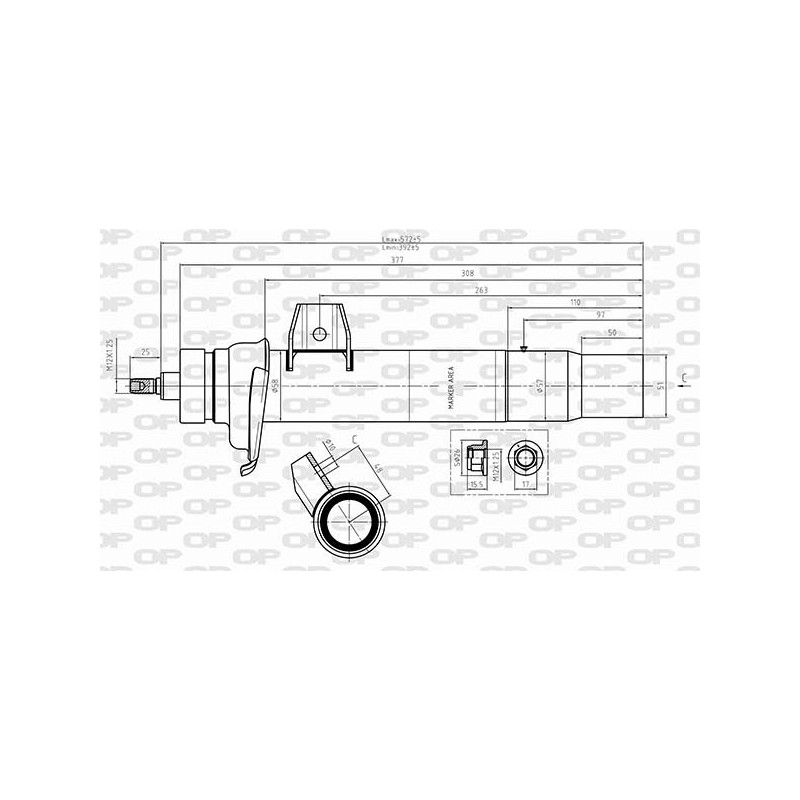 Amortisseur (à l'unité) OPEN PARTS