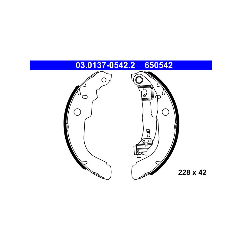 Jeu de mâchoires de frein ATE