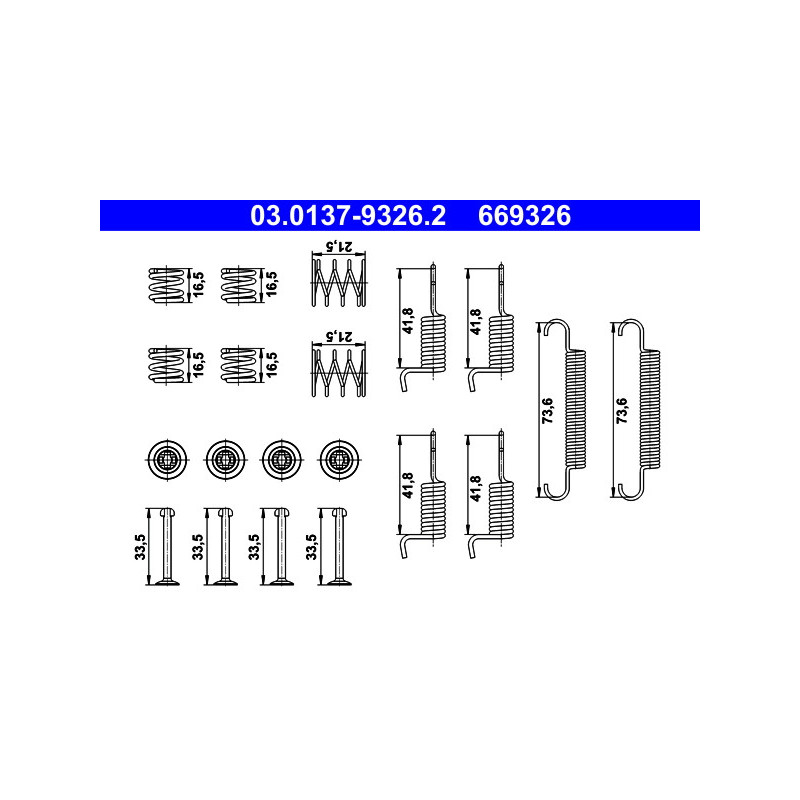Kit d'accessoires (mâchoires de frein de stationnement) ATE