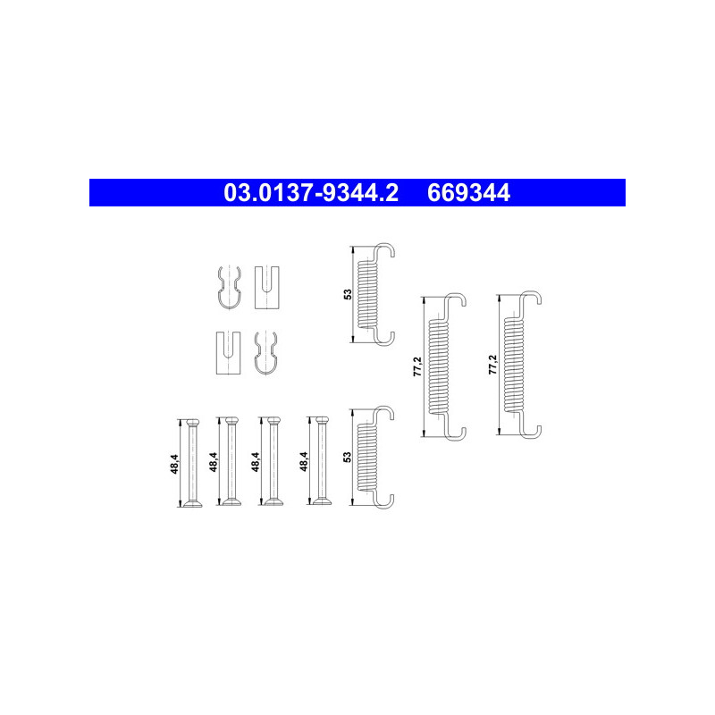 Kit d'accessoires (mâchoires de frein de stationnement) ATE