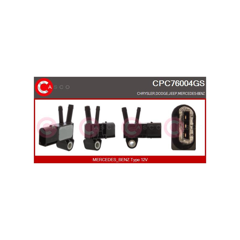 Transmetteur de pression (contrôle des gaz d'échappement) CASCO