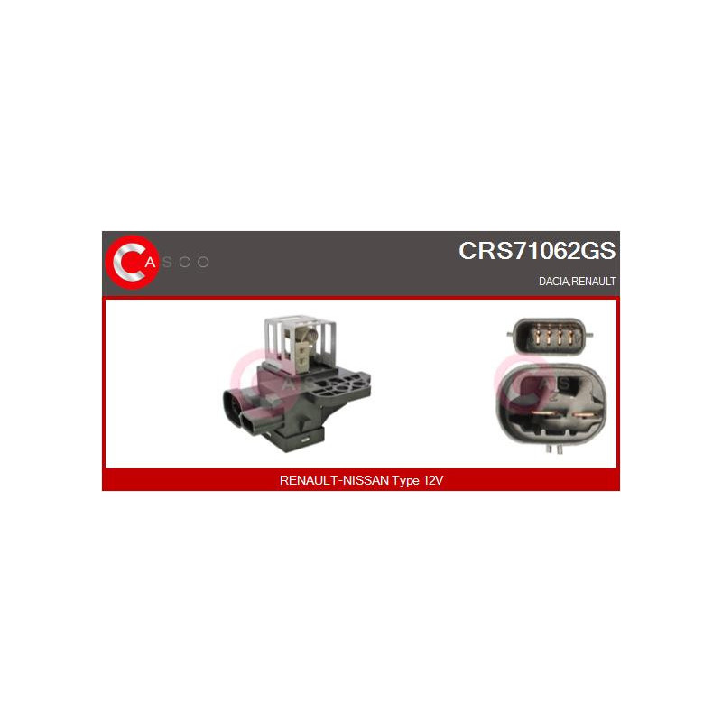 Résistance de série, moteur électrique-ventilateur du radiat CASCO