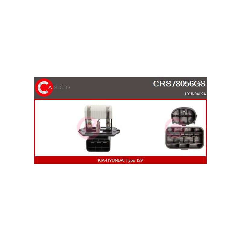 Résistance de série, moteur électrique-ventilateur du radiat CASCO