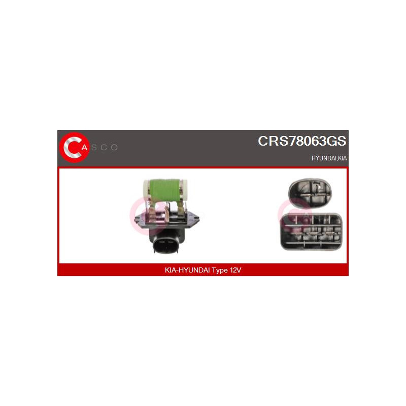 Résistance de série, moteur électrique-ventilateur du radiat CASCO