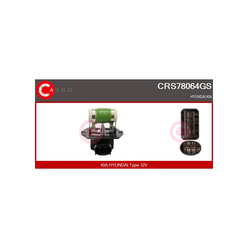 Résistance de série, moteur électrique-ventilateur du radiat CASCO