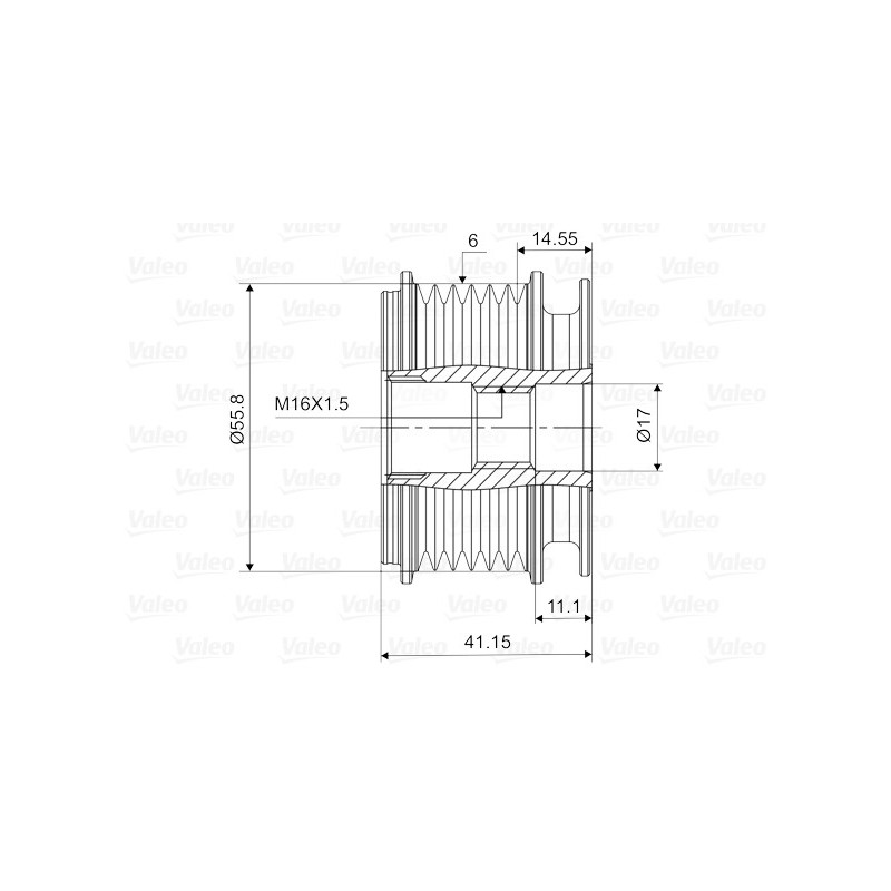 Poulie roue libre (alternateur) VALEO