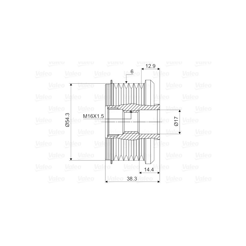 Poulie roue libre (alternateur) VALEO