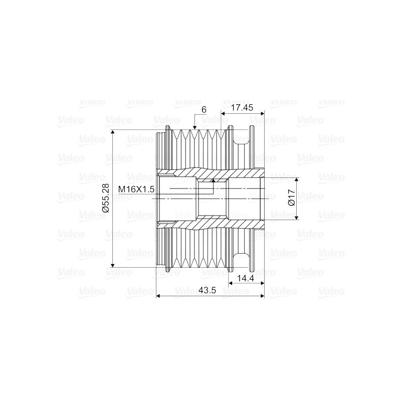 Poulie roue libre (alternateur) VALEO