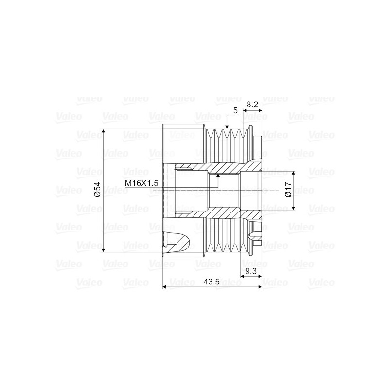 Poulie roue libre (alternateur) VALEO