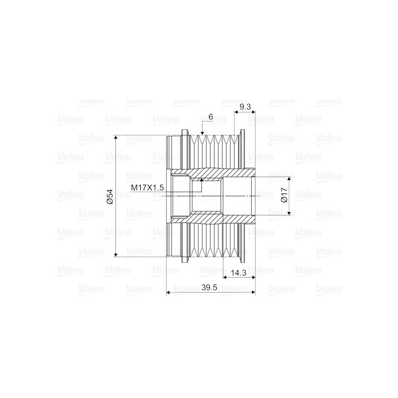 Poulie roue libre (alternateur) VALEO