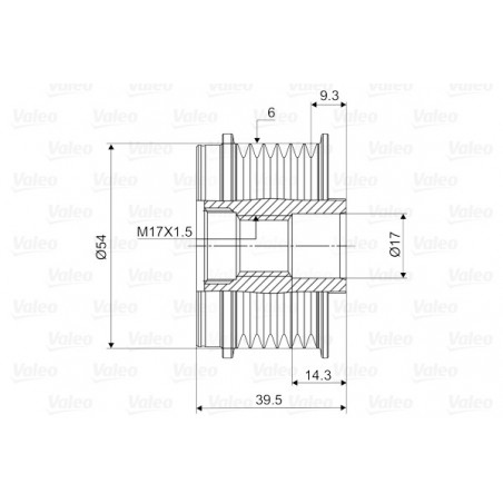 Poulie roue libre (alternateur) VALEO