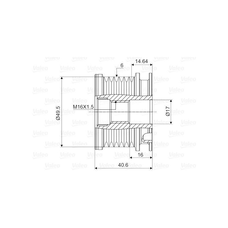 Poulie roue libre (alternateur) VALEO