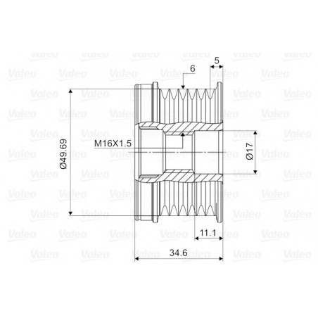 Poulie roue libre (alternateur) VALEO