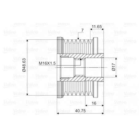 Poulie roue libre (alternateur) VALEO
