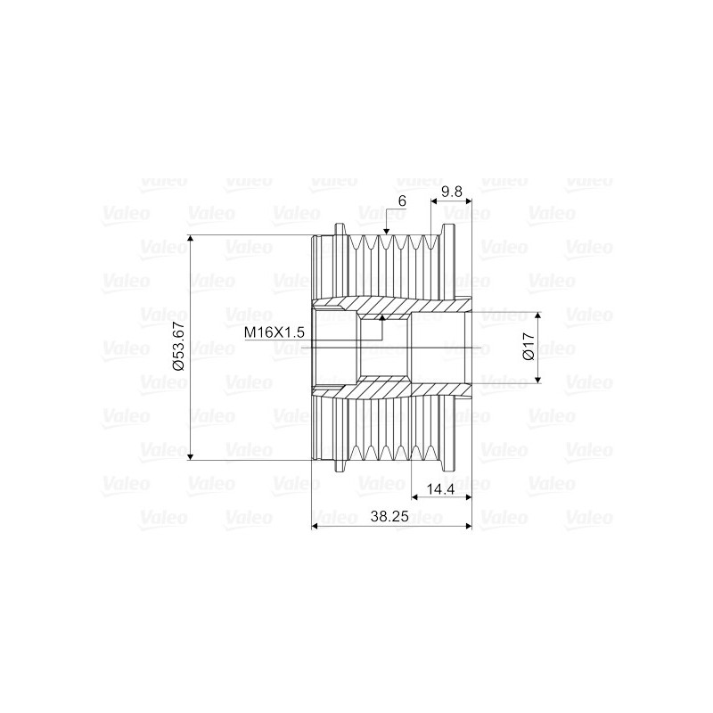 Poulie roue libre (alternateur) VALEO