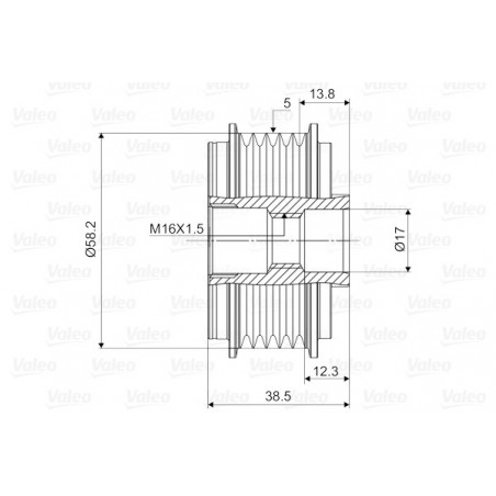 Poulie roue libre (alternateur) VALEO