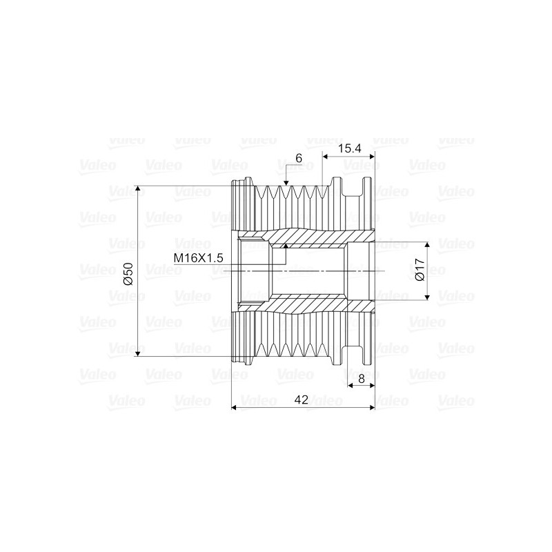 Poulie roue libre (alternateur) VALEO
