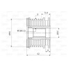 Poulie roue libre (alternateur) VALEO