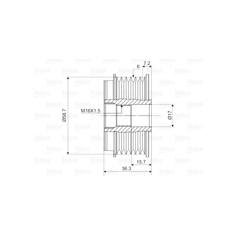 Poulie roue libre (alternateur) VALEO