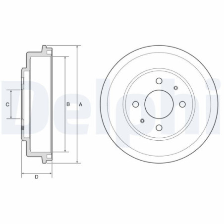 Tambour de frein DELPHI