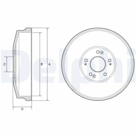 Tambour de frein DELPHI