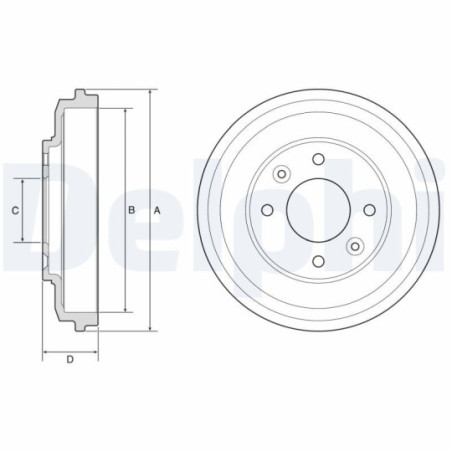 Tambour de frein DELPHI