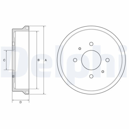 Tambour de frein DELPHI