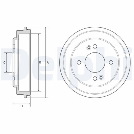 Tambour de frein DELPHI
