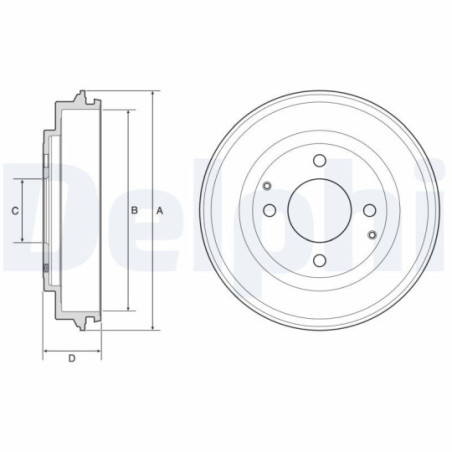 Tambour de frein DELPHI