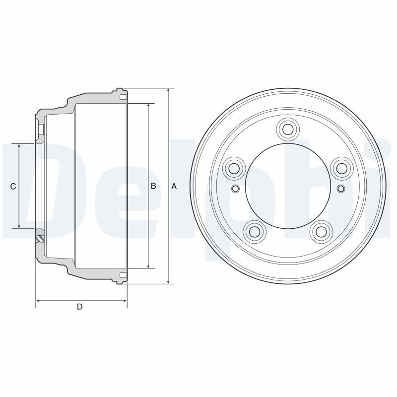 Tambour de frein DELPHI