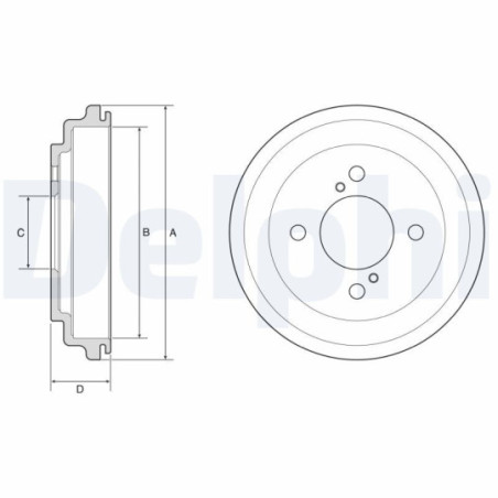 Tambour de frein DELPHI