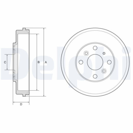 Tambour de frein DELPHI