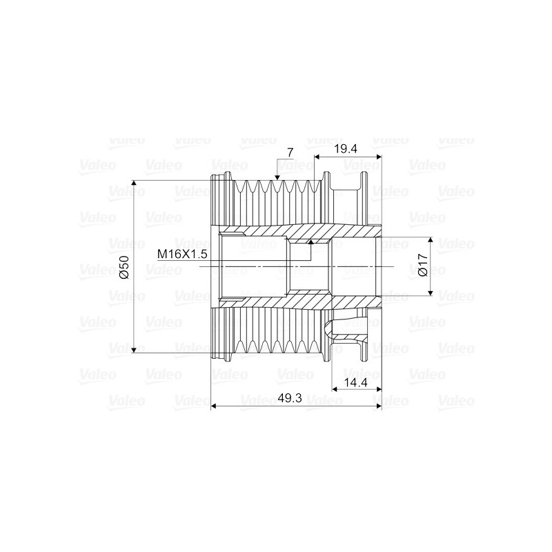 Poulie roue libre (alternateur) VALEO