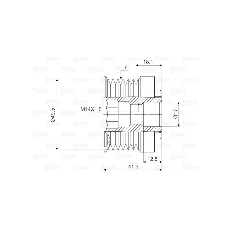 Poulie roue libre (alternateur) VALEO