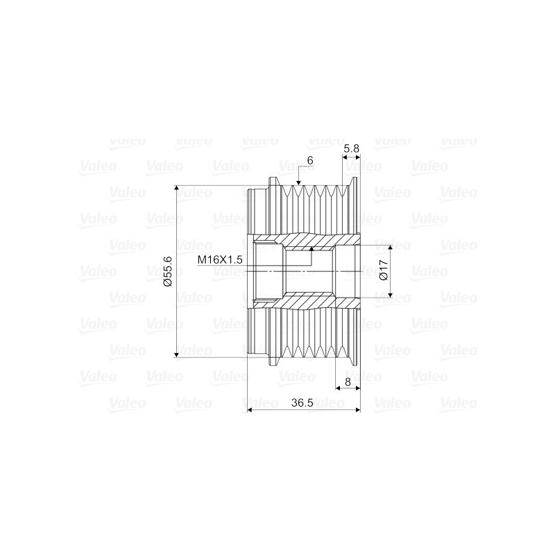 Poulie roue libre (alternateur) VALEO