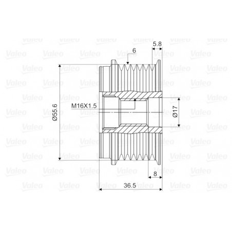 Poulie roue libre (alternateur) VALEO