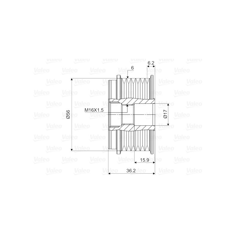 Poulie roue libre (alternateur) VALEO