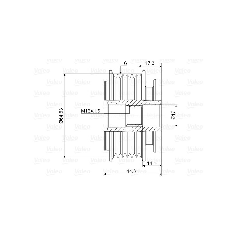 Poulie roue libre (alternateur) VALEO