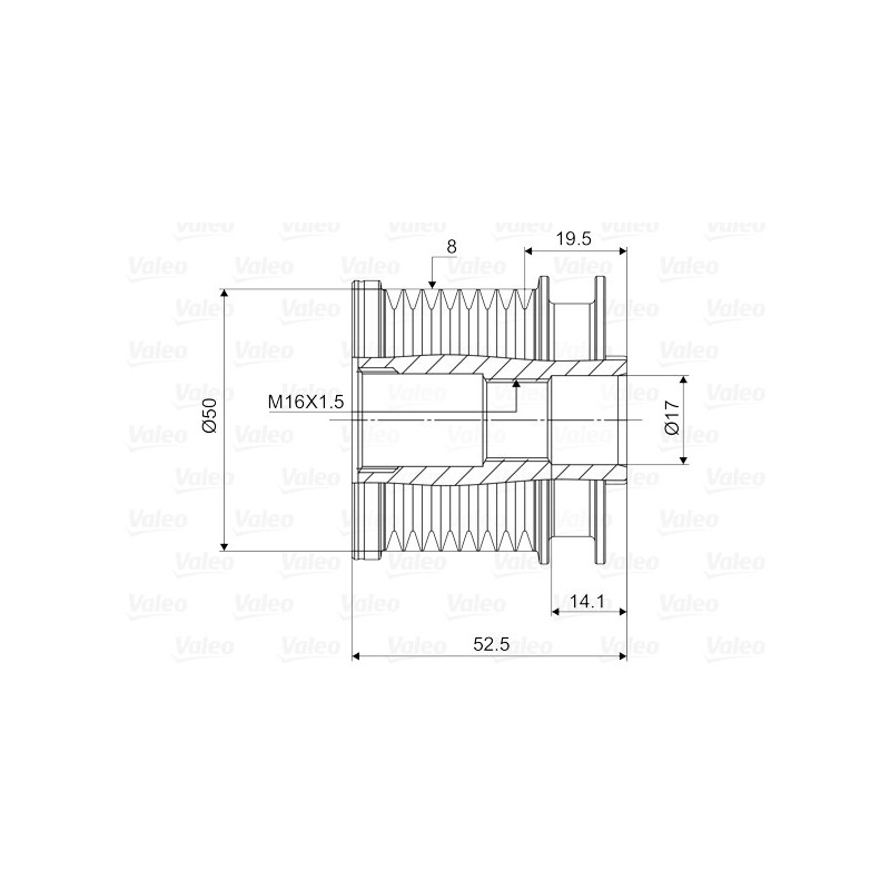 Poulie roue libre (alternateur) VALEO